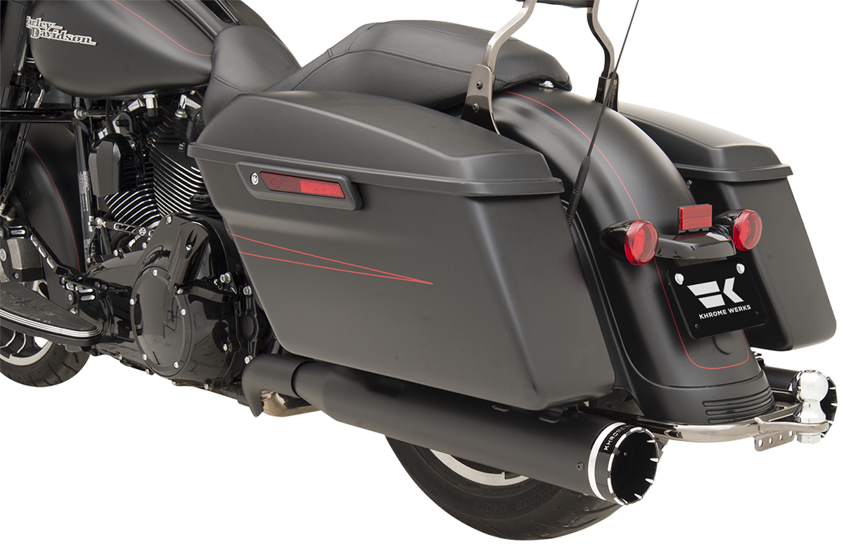 2:2 Dominator Exhaust System - Black - \'09-\'16 FL - With 4-1/2\" Muffler 2009 - 2016