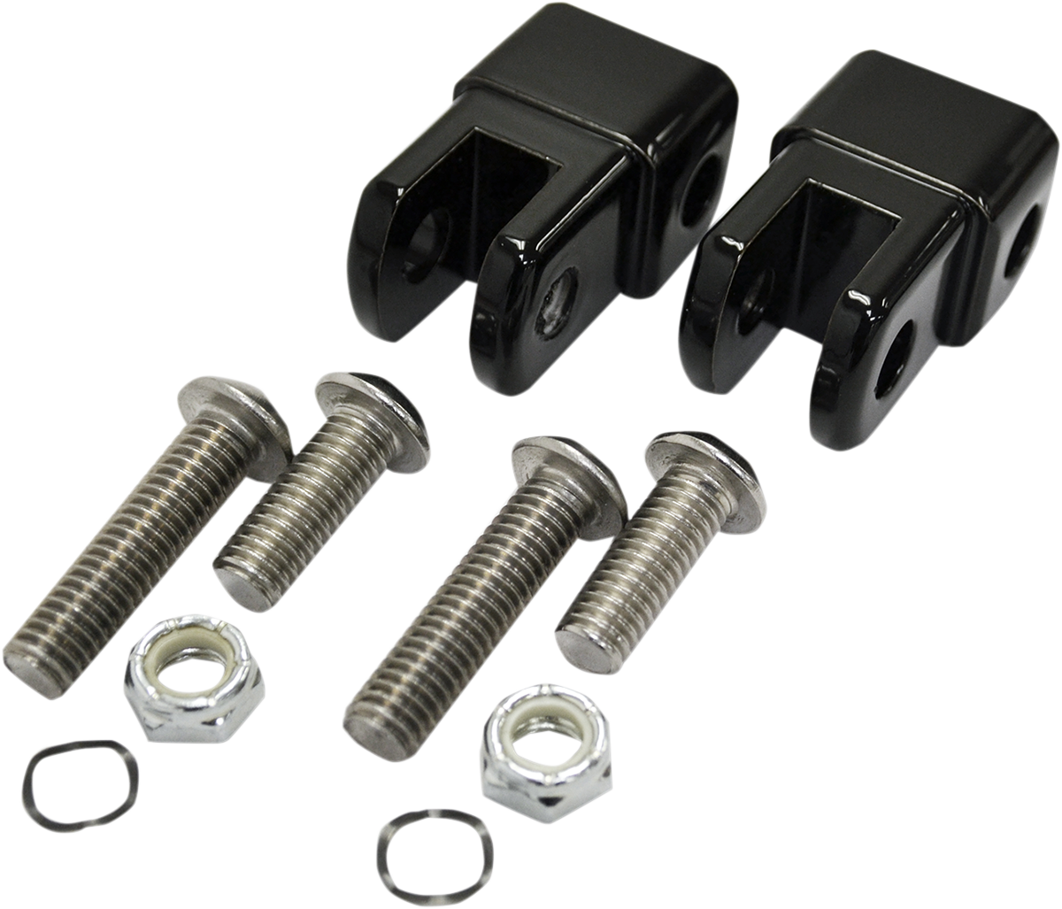 Male Footpeg Adapters - Black