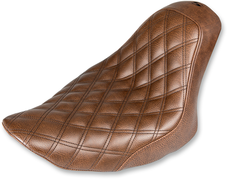 Renegade Solo Seat - Lattice Stitched - Brown - FL/FX \'06-\'17 2006 - 2017
