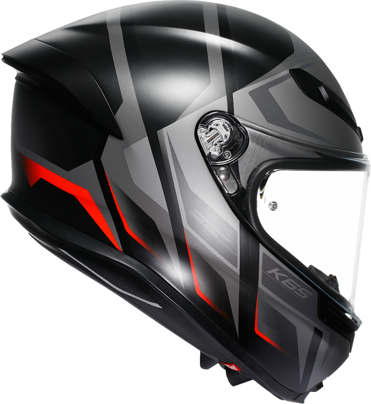 K6 S Helmet - Karve - Matte Black/Gray/Red - XL