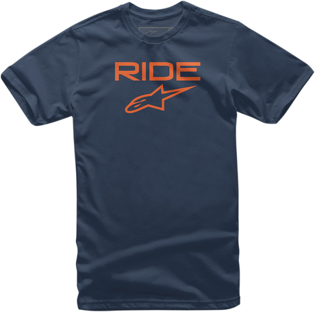 Ride 2.0 T-Shirt - Navy/Orange - XL