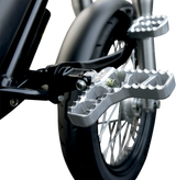 Adjustable Serrated Footpegs - With Heel - Clear