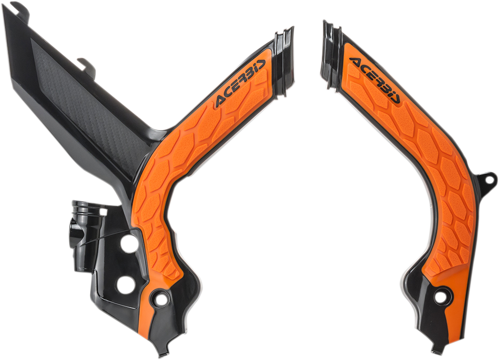 X-Grip Frame Guards - Black/Orange - KTM 2019 - 2022