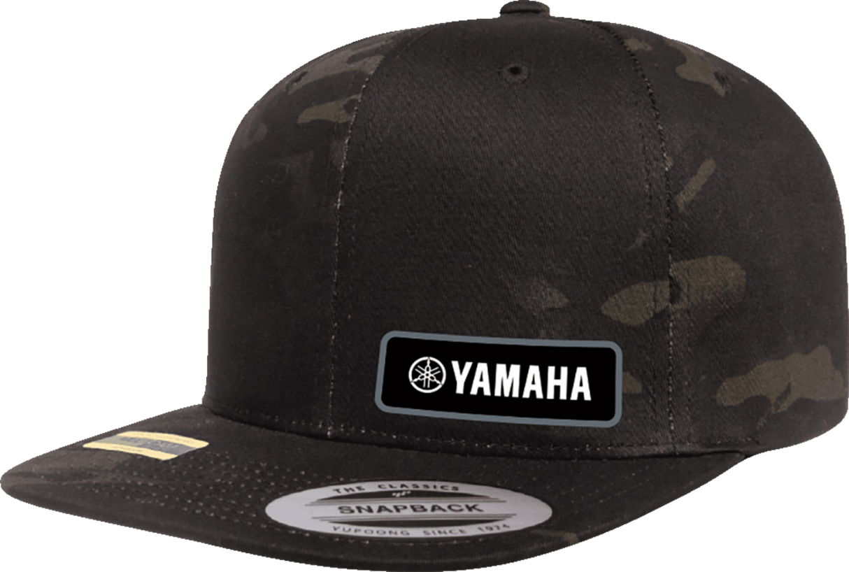 Yamaha Snapback Hat - Camo Black