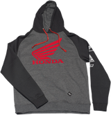 Honda Wing Hoodie - Black/Charcoal - 2XL