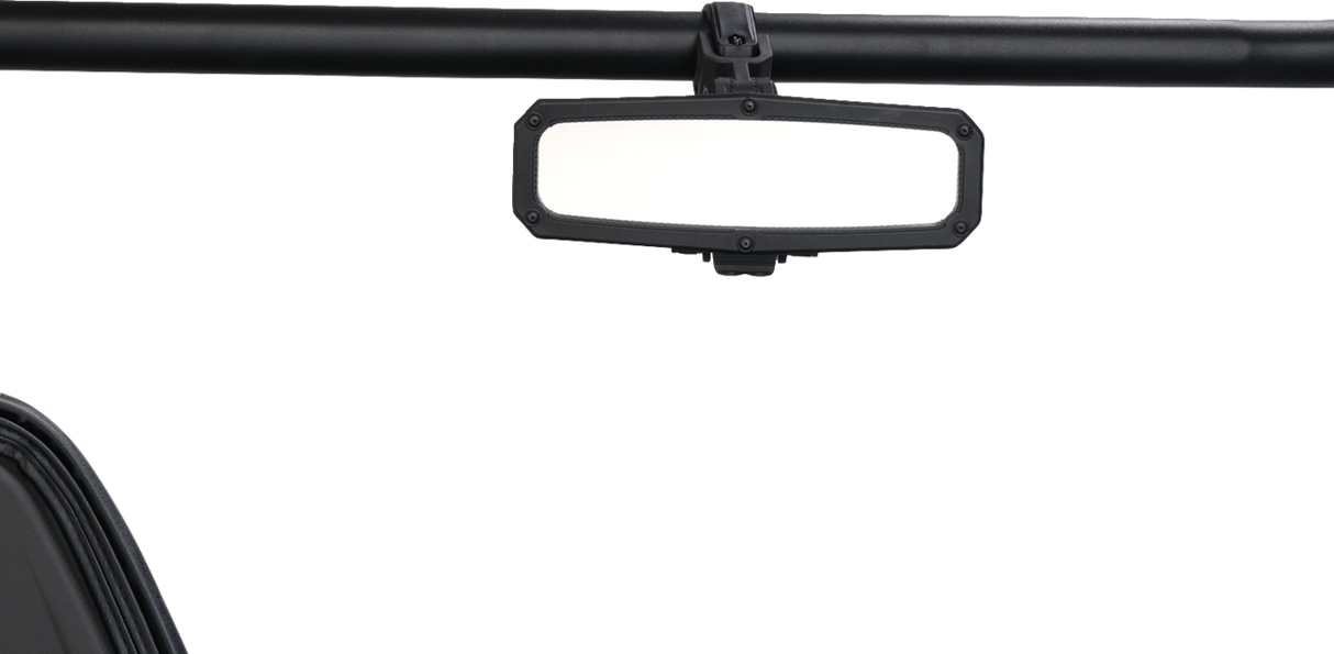 Mirror - Rear View w/LED Dome Light - Black - UTV