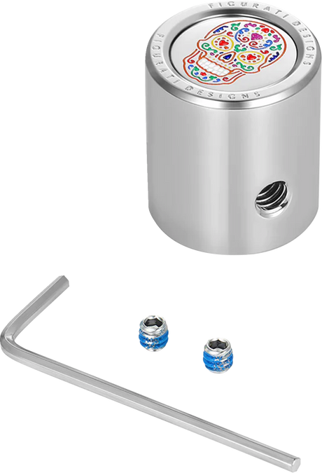 Heel-Toe Shifter Cover - Sugar Skull - Stainless Steel 1982 - 2022