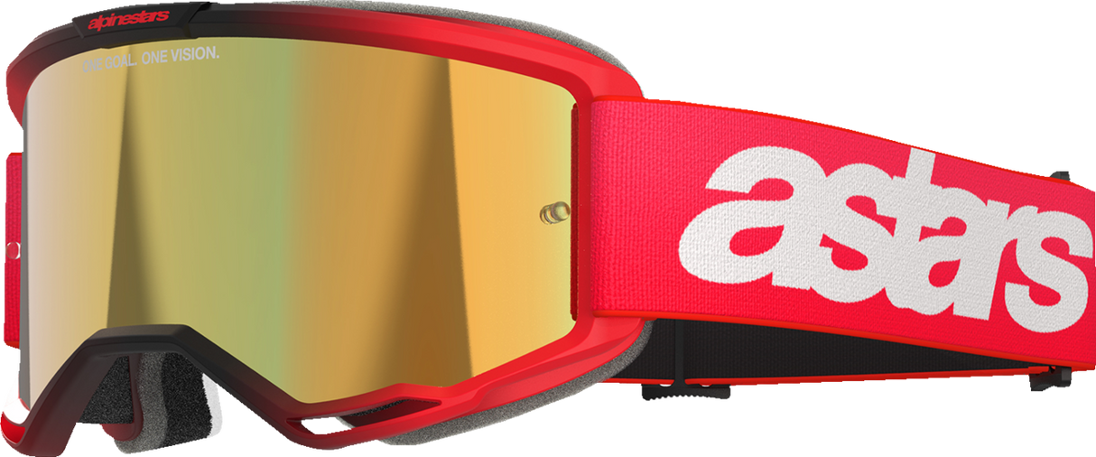 Vision 5 Goggle - Blaze - Red - Gold Mirror Lens