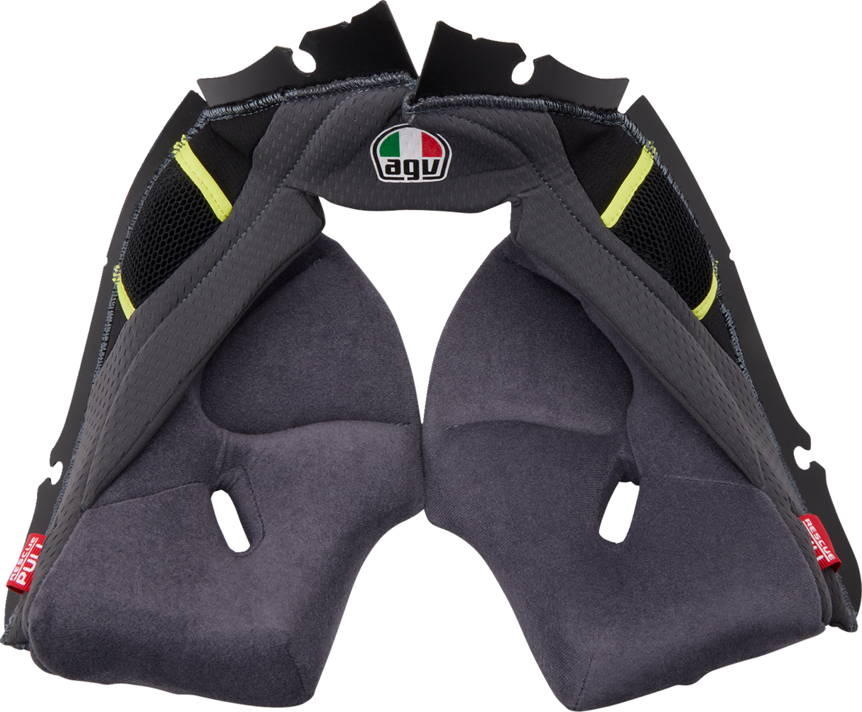 Pista GP RR Cheek Pads - Gray/Yellow - 2XL