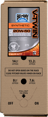 V-Twin Synthetic Oil - 20W-50 - 6 U.S. gal. - Bag-In-Box