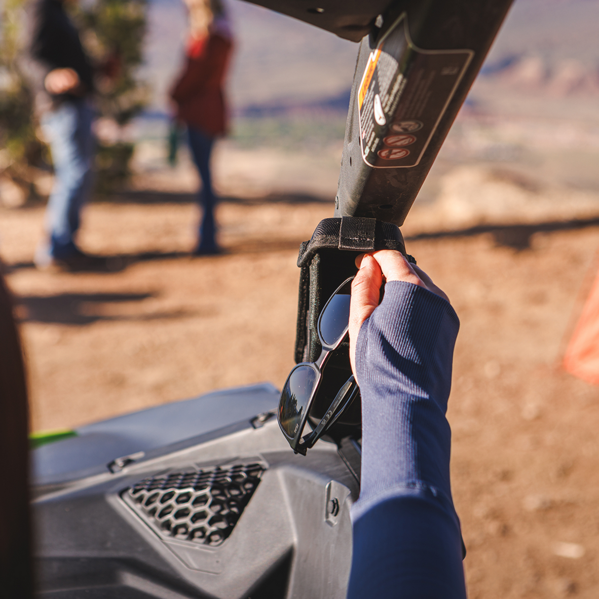 UTV Universal Secure-Mount Sunglasses Holder - Black