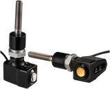 Rat Eye Mirror-Mount Turn Signals - Black/Amber