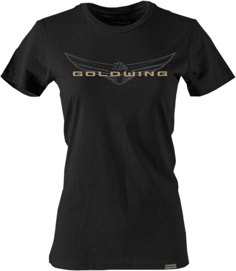 Women\'s Goldwing Sketched T-Shirt - Black - Small