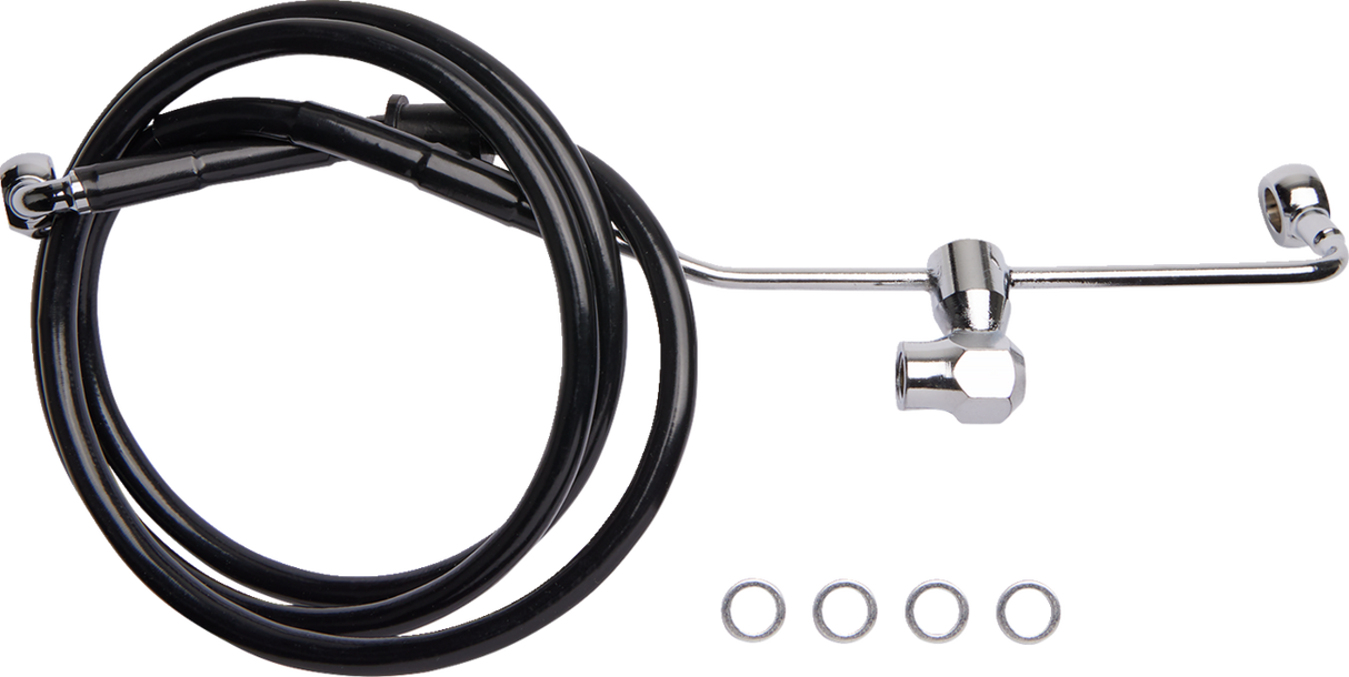 Brake Line - Rear - Non-ABS - Black 2014 - 2019
