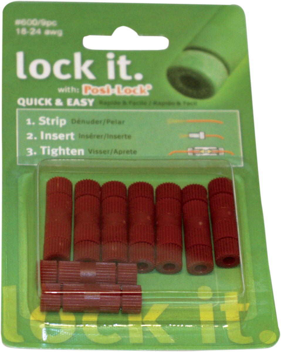 Posi-Lock Wire Connectors 18-24 Gauge - 9PK