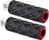 Diamond Footpegs - Male Mount - Red