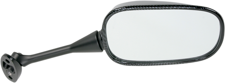 Mirror - Side View - Black/Carbon Fiber - Rectangle - Right - Honda 2003 - 2007