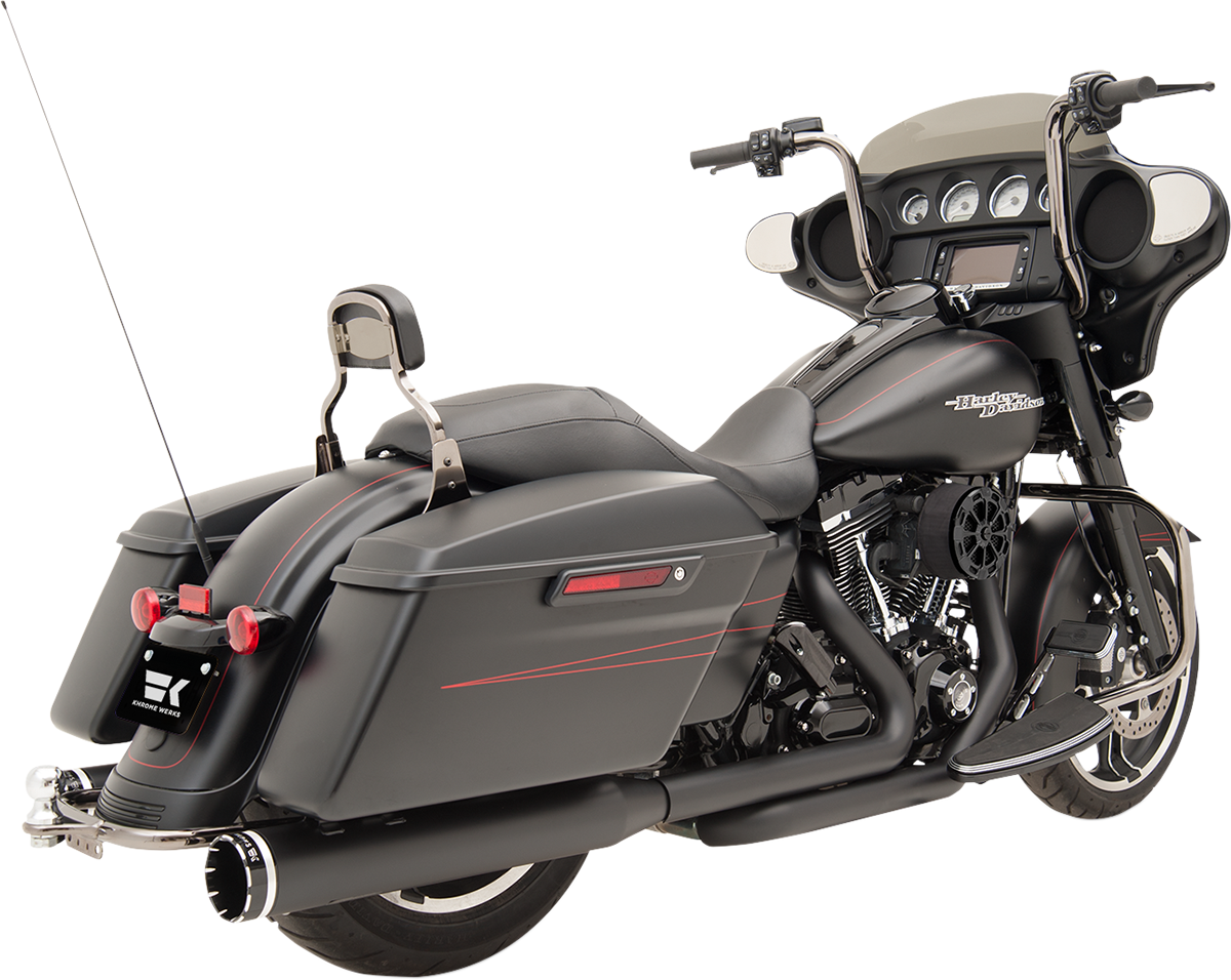 2:2 Dominator Exhaust System - Black - \'09-\'16 FL - With 4-1/2\" Muffler 2009 - 2016