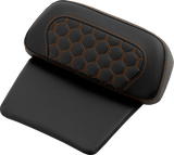 Chopped Tour Pak Pad - Honeycomb - Orange Stitching - FLH/FLT \'14-\'24 2014 - 2024