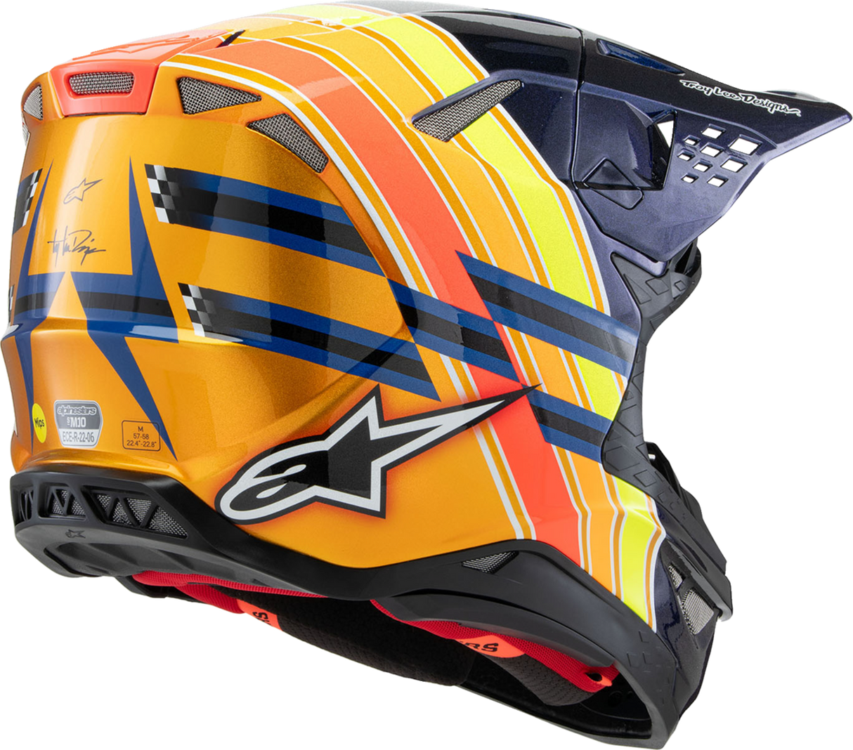 Supertech M10 Helmet - TLD Edition 25 - MIPS® - Gloss Dark Blue/Orange/Yellow/Fluo Red - XL
