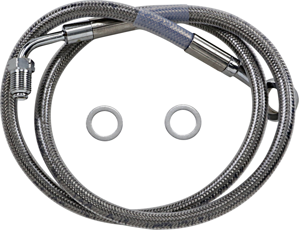 Brake Line - +10\" - Stainless Steel - \'18-\'22 Softail 2018 - 2023