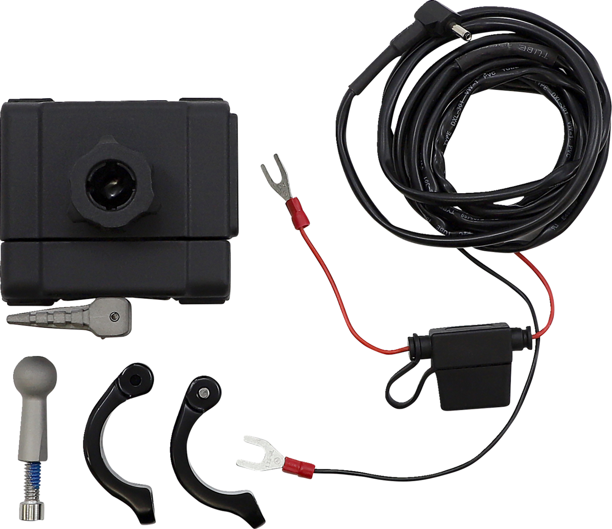 Premium Holder W/Charger - 1.25\" Black Bar Mount