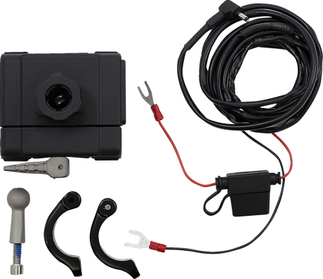 Premium Holder W/Charger - 1.25\" Black Bar Mount