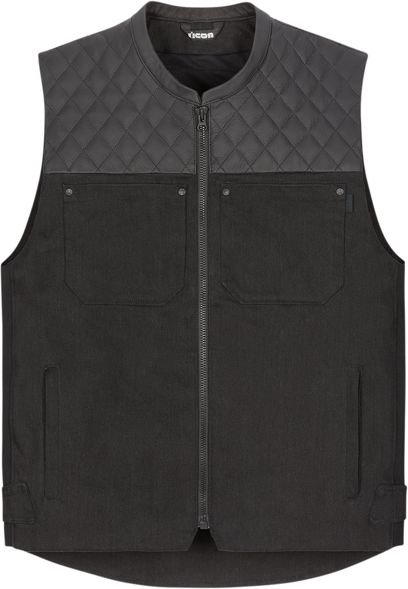 Chamonix Denim Vest - Black - 3XL