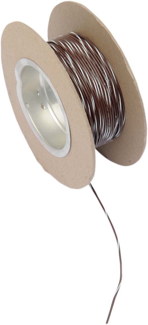 100\' Wire Spool - 18 Gauge - Brown/White