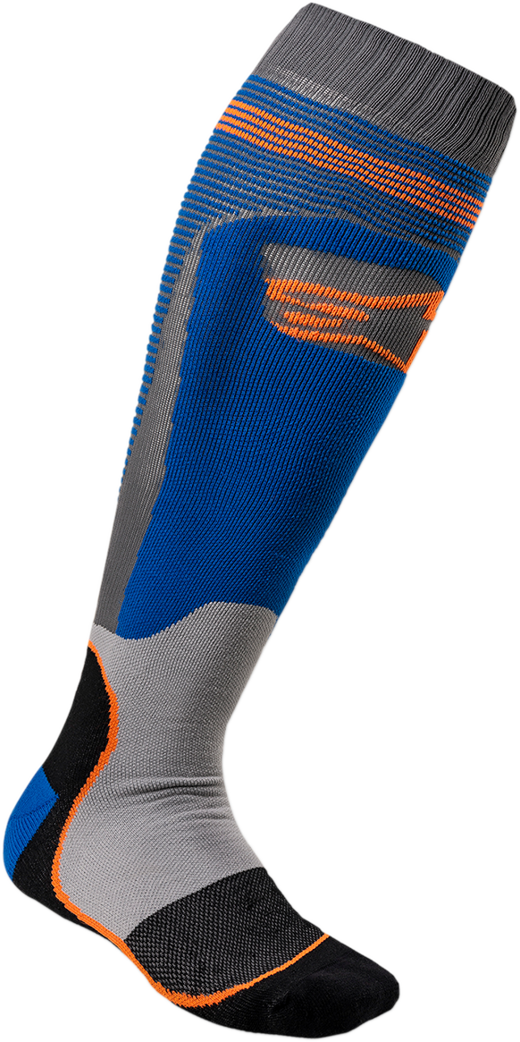 MX Plus 1 Socks - Blue/Orange - Small/Medium