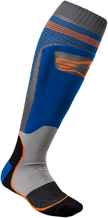 MX Plus 1 Socks - Blue/Orange - Small/Medium