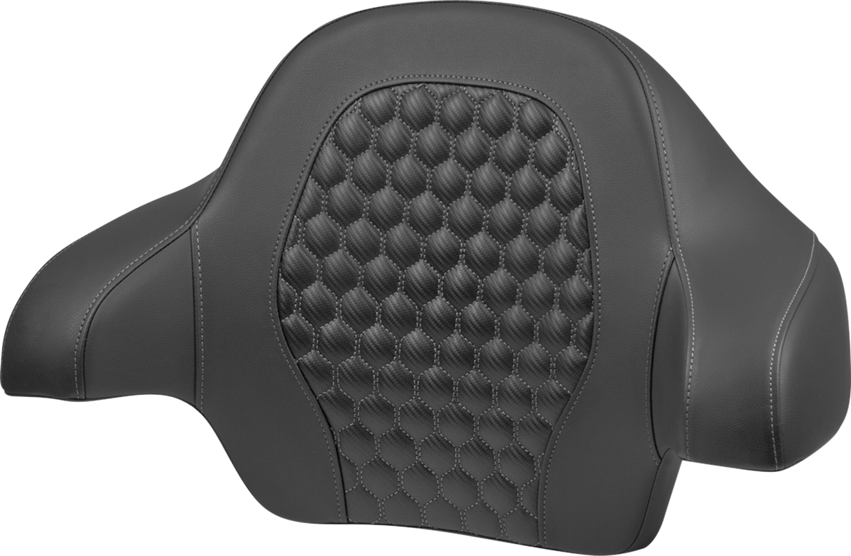 Tour Pack Backrest Pad - Honeycomb - Gray Stitching - FLH/FLT \'14-\'24 2014 - 2024