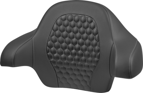 Tour Pack Backrest Pad - Honeycomb - Gray Stitching - FLH/FLT \'14-\'24 2014 - 2024