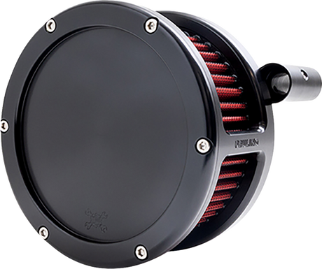 BA Air Cleaner Kit - Black with Red Filter - \'93-\'99 Evolution Big Twin 1993 - 1999