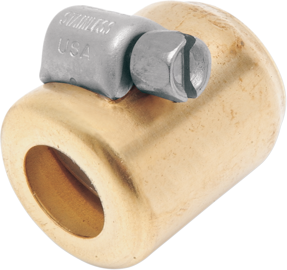 Oil Line Hose Clamps - Brass - 3/8\" - 6-Pack