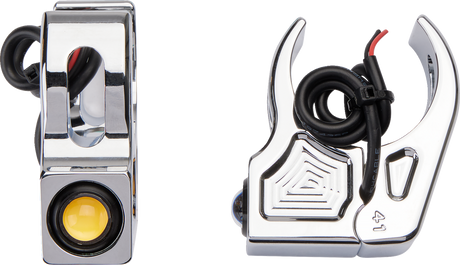 Turn Signal - 41 mm - Amber - Chrome