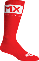 MX Solid Socks - Red/White - Size 6-9
