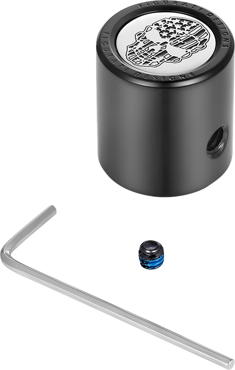 Heel-Toe Shifter Cover - American Flag Skull - Black 1984 - 2022