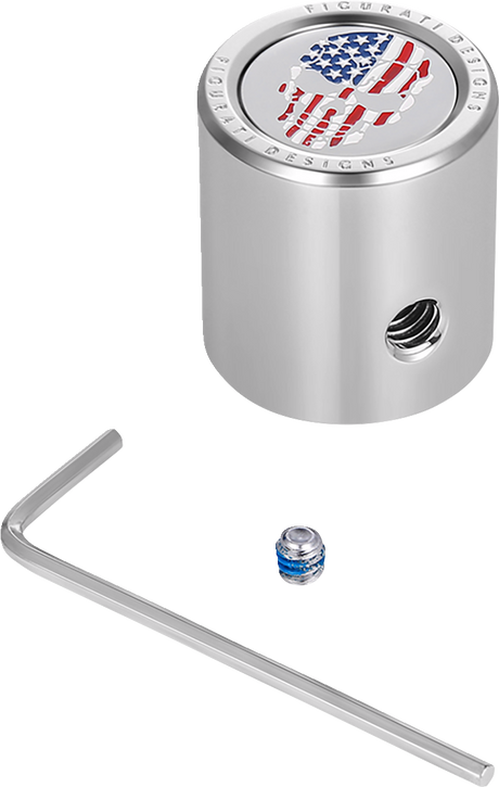 Heel-Toe Shifter Cover - American Flag Skull - Red/White/Blue 1984 - 2022