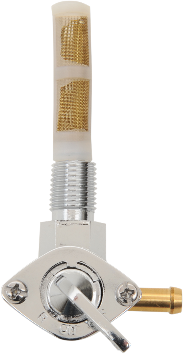 Fuel Petcock - 90° - Chrome - 1/4\" NPT