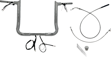 1-1/2\" EZ Install Pointed Top Handlebar - 14\" - Chrome 2023 - 2024