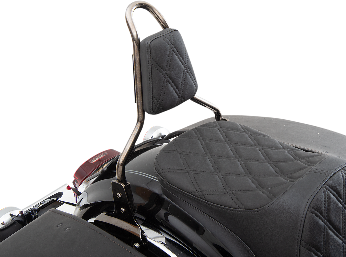 Tapered Backrest Pad - Double Diamond - Black Stitch