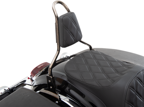 Tapered Backrest Pad - Double Diamond - Black Stitch