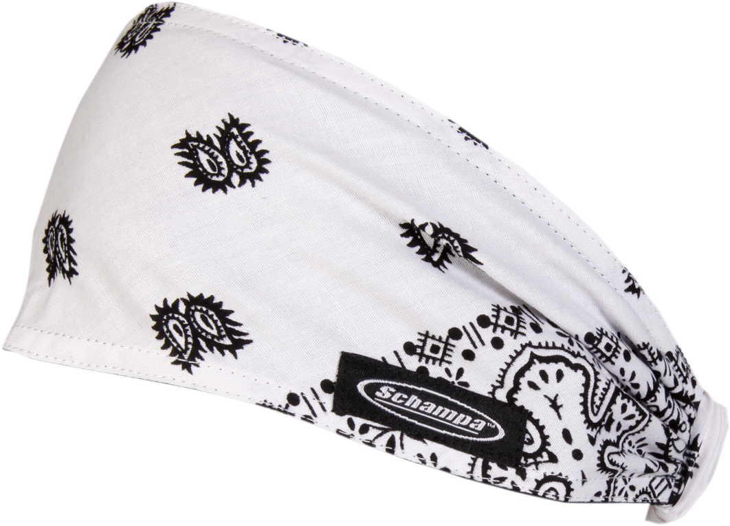Mini Doo-Z Headwrap - White/Black Paisley