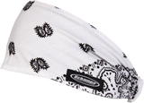 Mini Doo-Z Headwrap - White/Black Paisley