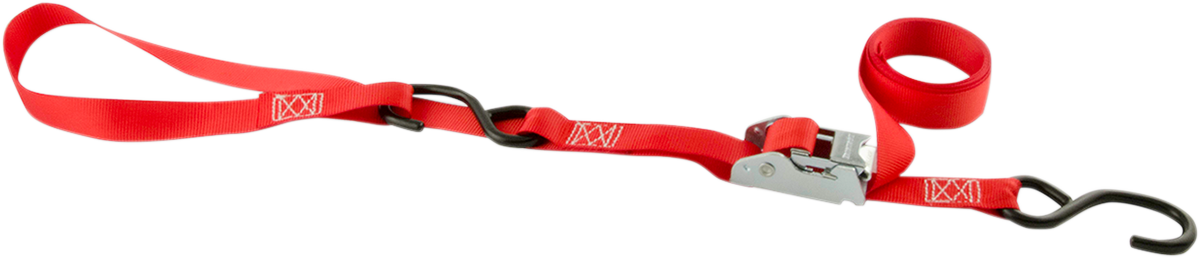 Over-Center Buckle Strap - 1\" x 6\' - Red