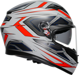K3 Helmet - Space - Matte White/Red Fluo - XL