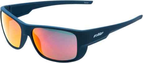 Throttle Sunglasses - Matte Petrol Blue - Red Mirror Lens