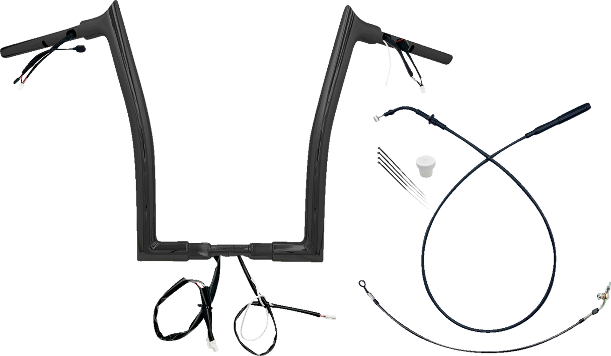 1-1/2\" EZ Install Pointed Top Handlebar - 16\" - Black 2023 - 2024