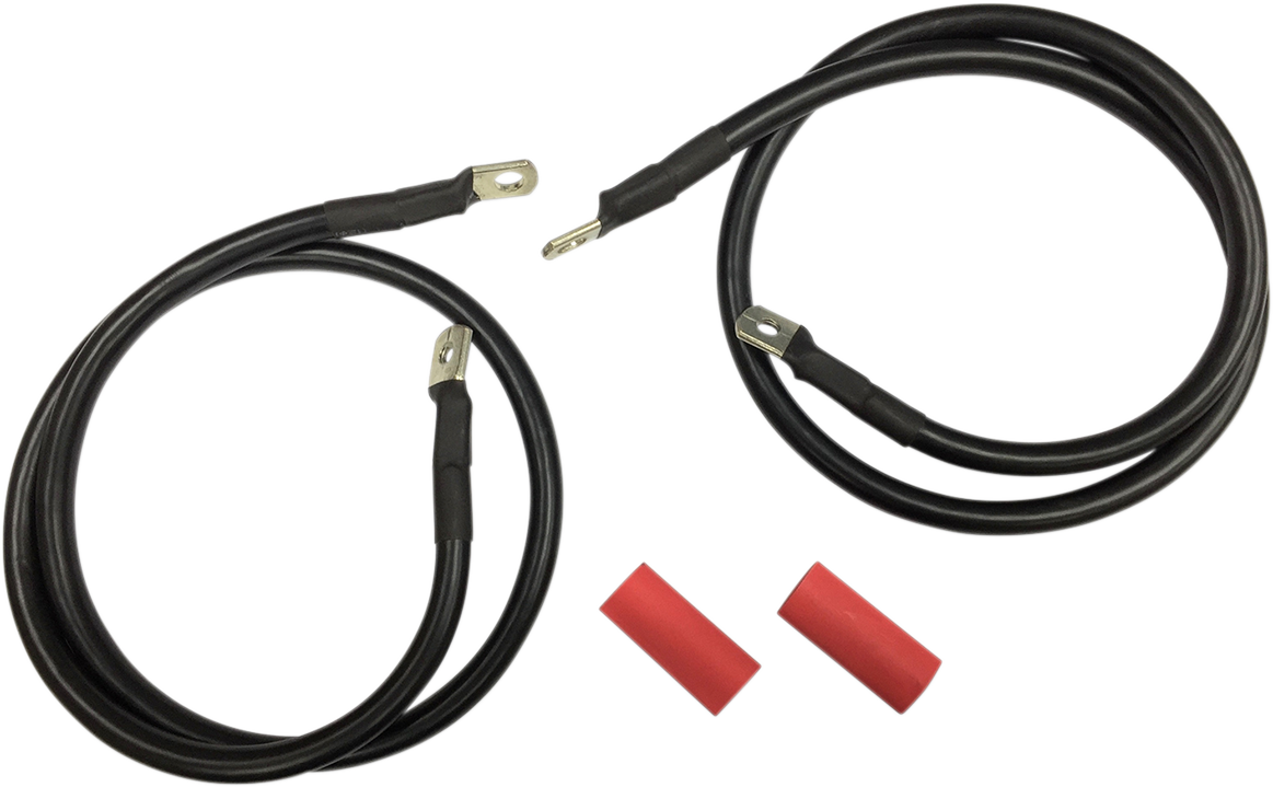 Black Battery Cable Set - \'89-\'92 FL 1989 - 1992